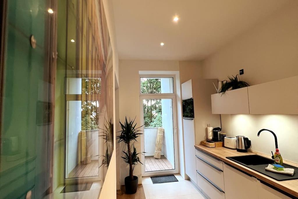 Soul-Apartment Balkon Privatparkplatz 2 Boxspringbetten 55Zoll Tv Wlan Leipzig Exterior foto